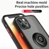 Magnetische Ringhalter-Telefonhülle für iPhone 17 Air 16E 15 14 13 12 11 Pro XS Max XR X 8 7 Plus SE TPU Bumper PC Matte Back Cover 5