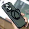 360 ° Rotation Ring Ständer Magnetische Hülle für iPhone 13 14 15 16 17 Pro Max 16E Matte Militär stoßfeste Rüstungsabdeckung für Magsafe 1
