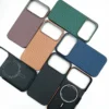 Matte echte Aramid-Kohlefaser-Magnetabdeckung für iPhone 17 Pro Max 17 Pro Magsafe Matte Webgitter Kugelsichere Rückseite