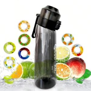 Bewegungswasserflasche mit 1 oder 7-Geschmackschoten, 650 ml, großes Fassungsvermögen, Sport-Wasserflasche, Starter-Set, neuer Fruchtduft