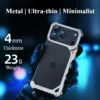 Oatsbasf 9-förmige Handyhülle für iPhone 17 Pro Max/17 Pro mit Ständer, Metallrahmenlos, Magsafe, minimalistische Stoßstange, stoßfeste Abdeckung 4