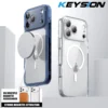 KEYSION stoßfeste transparente Hülle für MagSafe für iPhone 17 Pro Max, klare TPU + PC, magnetische kabellose Lade-Telefon-Rückseite 1