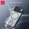 Xundd für iPhone 15 Pro 16 17 Pro Max Magnethülle mit Ständer, 360 ° Transparente Handyhülle mit verstellbarem Ständer und mattem Finish 5