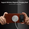Vintage Oil Wax Vollständig abgedeckte Echtledertasche für iPhone 17 Pro Max 16 15 14 13 12 11 für Magsafe magnetische Handyhüllen 5
