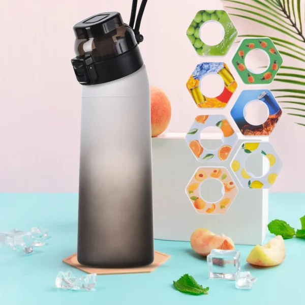 10–1 Stück Wasserflasche, Luftgeschmackschoten, 0, Zucker-Luftschoten für Wasserbecher, Tritan-Wasser-Trinkflasche aus Kunststoff, Flawour-Geschmackschoten 2