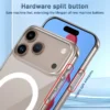 Luxuriöse gehärtete Glas-transparente Handyhülle für Magsafe für iPhone 17 Pro Max 17 Air, nicht vergilbend, klare, harte PC-Stoßstangenabdeckung 5