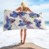1-teiliges Strandtuch aus der Stitch Cartoon Disney Collection – super saugfähig, schnell trocknend, leicht, weiche und übergroße Mikrofaser-Strandhandtücher B 2