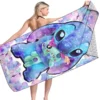 Disney Stitch Badetücher, Cartoon-Mikrofaser, Sport, schnell trocknend, super saugfähig, weich, leicht, für Fitnessstudio, Schwimmen, Yoga 6