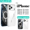 NILLKIN für IPhone 17 Pro Max 16 Pro Max 17 Air 15 Pro 14 Pro Max 14 Pro MagSafe magnetische transparente weiche Silikon-Handyhülle