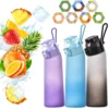 650ml Wasser flasche mit Duft geschmack Duft wasser becher Sport flasche mit 7 Geschmacks kapseln Luft wasser flasche zum Wandern auf Reisen