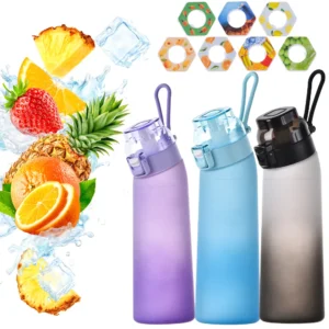 650ml Wasser flasche mit Duft geschmack Duft wasser becher Sport flasche mit 7 Geschmacks kapseln Luft wasser flasche zum Wandern auf Reisen