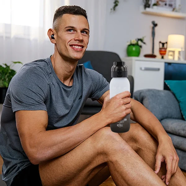 1000 ml Duft riechende Wasserflasche, tragbare Luft-Water-Up-Flasche, Duft-Strohhalm-Wasserbecher mit 1/7-Geschmackspad für Outdoor-Sportarten 5