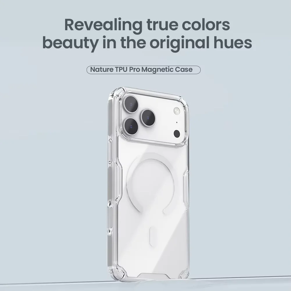 Für iPhone 17 Pro Max 17 Air 16 Pro Max 17 Pro 16Pro Nillkin Nature Pro Magnetische transparente TPU Rahmenabdeckung Handyhülle 2