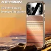 KEYSION Luxuriöse 3D-Farbrelief-Handyhülle mit gewebtem Muster für iPhone 14, 15, 16, 17 Pro Max, luftbeschichtet, TPU + PC, stoßfeste Rückseite 2