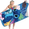 Disney Stitch Badetücher, Cartoon-Mikrofaser, Sport, schnell trocknend, super saugfähig, weich, leicht, für Fitnessstudio, Schwimmen, Yoga 2