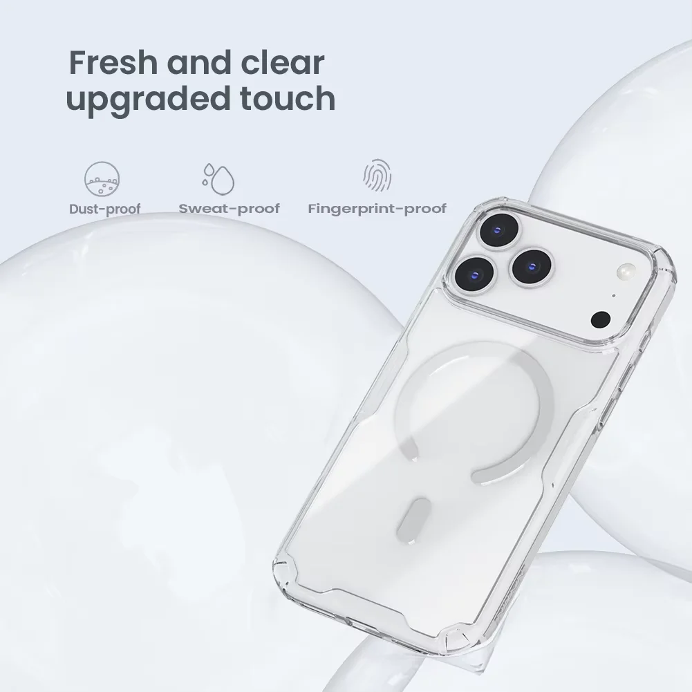 Für iPhone 17 Pro Max 17 Air 16 Pro Max 17 Pro 16Pro Nillkin Nature Pro Magnetische transparente TPU Rahmenabdeckung Handyhülle 6