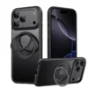Transparente magnetische Hülle für iPhone 17 Air 16 Plus 15 14 13 17 Pro Max 16e 360 ° Rotierende Ringhalter-Kickstand-Abdeckung LMD003 2