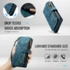 Premium Business Ledertasche für iPhone 17, 16, 15, 14, 13, 12, 11 Pro Max Plus 17Air 16E 13 Mini SE3 Reißverschluss Wallet Card Flip Cover 4