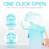 650 ml Sport-Luft-Wasserflasche, BPA-frei, Fruchtduft-Pads, Luftgeschmackskappen, auslaufsicherer Sport-Wasserbecher für Outdoor-Lauf-Fitnessstudio 5