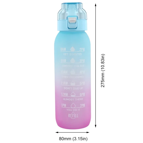 1000 ml Duft riechende Wasserflasche, tragbare Luft-Water-Up-Flasche, Duft-Strohhalm-Wasserbecher mit 1/7-Geschmackspad für Outdoor-Sportarten 6