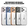 KEYSION stoßfeste transparente Hülle für MagSafe für iPhone 17 Pro Max, klare TPU + PC, magnetische kabellose Lade-Telefon-Rückseite