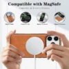 2-in-1 MagSafe magnetische Leder-Handyhülle für iPhone 17 Air 16 Pro Max 15 Plus 14 13 12 16E Kartenfächer Brieftasche Schutzhülle 4