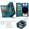 CaseMe Flip Leder Handyhülle für iPhone 17 Pro Max 16E 16 Plus 14 13 12 11 Brieftasche Karten Abdeckung für iPhone 17 Air XR XS X Coque 6