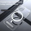 Klare magnetische Handyhülle mit Ständer für iPhone 17 Pro Max Air 16 15 14 Plus 13 12 11 Mini für kabellose Lade-Rückseite 4