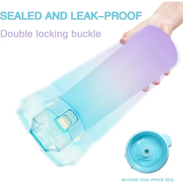 650 ml Sport-Luft-Wasserflasche, BPA-frei, Fruchtduft-Pads, Luftgeschmackskappen, auslaufsicherer Sport-Wasserbecher für Outdoor-Lauf-Fitnessstudio 4