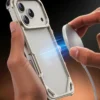 Oatsbasf Minimalistisch für iPhone 17 Pro/Pro Max/17 Air Phone Case Metall Rahmenloses kabelloses Laden Ultradünne Schutzhülle 3