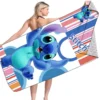 Disney Stitch Badetücher, Cartoon-Mikrofaser, Sport, schnell trocknend, super saugfähig, weich, leicht, für Fitnessstudio, Schwimmen, Yoga 5