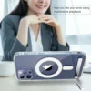 Klare magnetische Handyhülle mit Ständer für iPhone 17 Pro Max Air 16 15 14 Plus 13 12 11 Mini für kabellose Lade-Rückseite 3