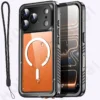 IP68 wasserdichte Hülle für iPhone 17, 16, 15, 14, 13, 12, 11 Pro Max, XR Plus, 2025, Metall-Aluminium-Schwimmtelefon, Magsafe-Magnetabdeckung