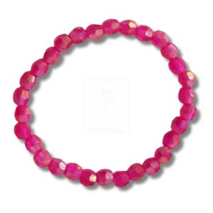 Elegantes Glasperlenarmband in leuchtendem Pink