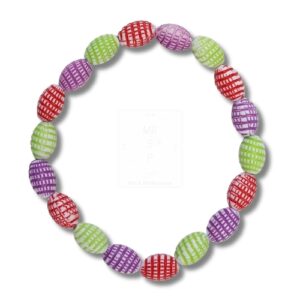 Verspieltes Armband mit bunt gemusterten Perlen