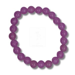 Violettes Leuchtperlenarmband – Handarbeit mit Eleganz