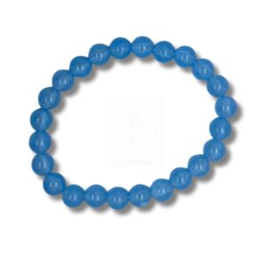 Himmelblaues Leuchtperlenarmband – Handgefertigter Schmuck