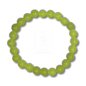 Hellgrünes Leuchtperlenarmband – Frische Handarbeit