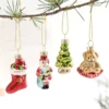 6/9PC set Weihnachten Glas Anhänger Santa Claus Decorati Atmosphäre für Weihnachten Baum Anhänger DIY Home DecorArrangement geschenk Box 2026 3
