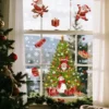 Weihnachts-Fensteraufkleber, 2 Blatt, doppelseitig, mit Weihnachtsmann-Schneeflocken, Schneemänner für saisonale Fensterdekoration 6