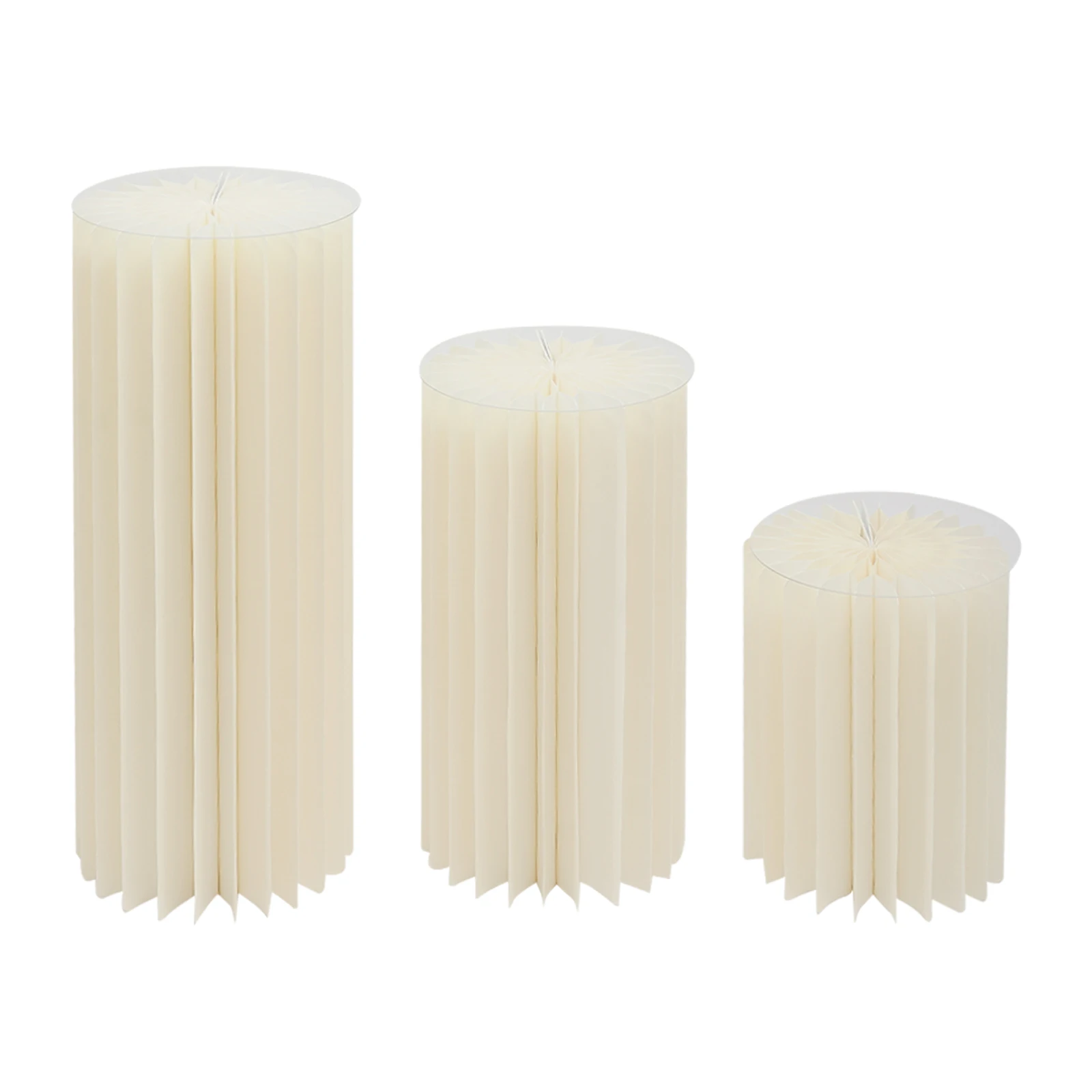 3PCS Hochzeit Party Blumenständer Zylinder faltbar Karton Herzstück Dessert Tisch Säulen Display Ständer 40cm-100cm 5