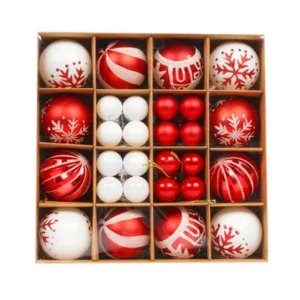 44 Stück farbige Kugeln, festliches Partyzubehör, hängende Anhängerkugel, kreative Farbe, bemalte Atmosphäre, Dekor für den Innenbereich, Neujahr, Weihnachtsbaum