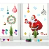 Weihnachten Aufkleber Fenster Aufkleber große Santa Schneeflocke haften DIY Wandt ür wieder verwendbare statische Aufkleber Aufkleber für Vitrine Party 4