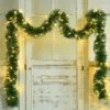2/4/6/8m grüne Lametta Weihnachts girlanden Kunstrasen streifen Weihnachts kränze für xmastree Treppen tür Wand Noel Dekoration 3