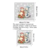 Fensteraufkleber für Neujahr, Cartoon-Schneemann, Weihnachten, Schneeflocke, Fenster-Wandaufkleber, Weihnachten 2024, dekorativer selbstklebender Aufkleber 5