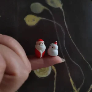 10 Stück/Weihnachtsschneemann/Puppenhaus/Miniatur/niedlich/Fee Gartenzwerg/Moos Terrarium Dekor/Kunsthandwerk/Bonsai-Figur/DIY-Zubehör/