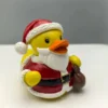 Weihnachts-Enten-Harz-Figur 2025, kreative Weihnachtsmütze, Ente, Desktop-Ornament, Urlaub, Heimdekoration, Bastelgeschenk 4