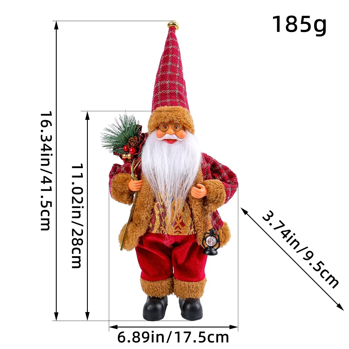 1 ~ 4PCS 2025 Weihnachten Dekoration für Zuhause Santa Claus Plüsch Puppe 30cm Navidad Party Decor Weihnachten ornamente Neue Jahr Geschenk 6