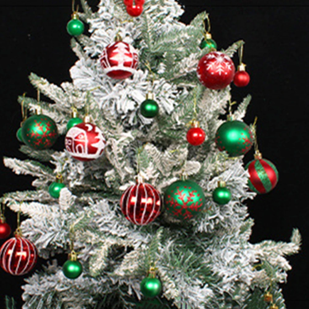 44 Stück farbige Kugeln, festliches Partyzubehör, hängende Anhängerkugel, kreative Farbe, bemalte Atmosphäre, Dekor für den Innenbereich, Neujahr, Weihnachtsbaum 3