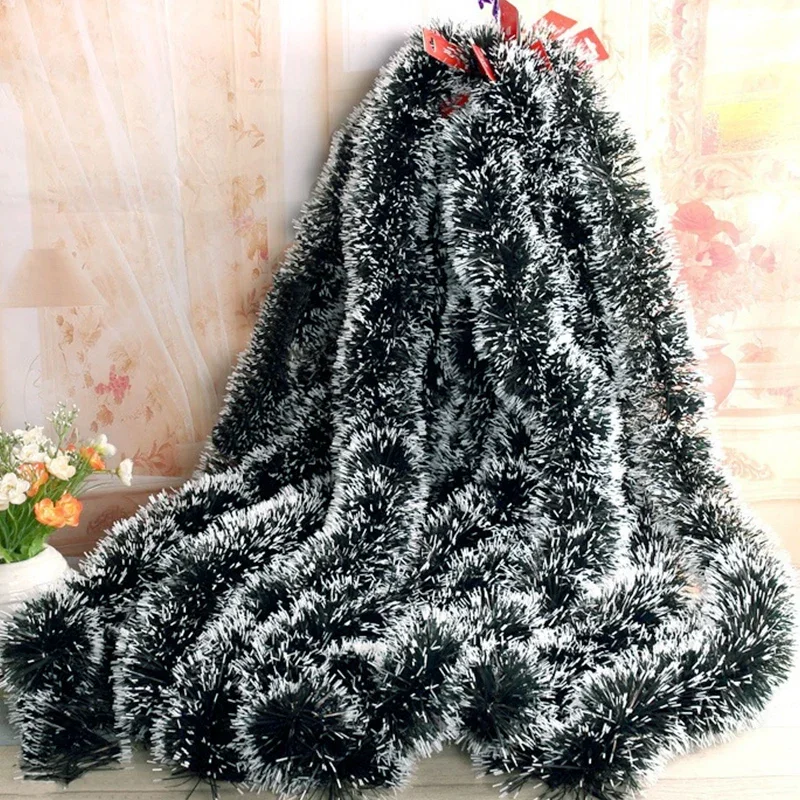 2/60M Weihnachten Lametta Band Grün Zuckerrohr Band Girlande DIY Weihnachten Baum Hängende Ornamente Hochzeit Hause Dekoration pendents 3